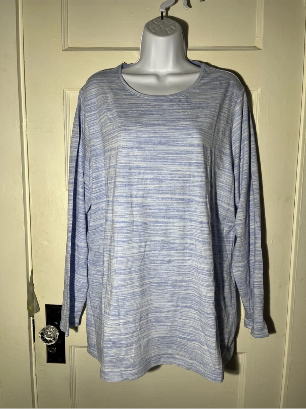 Women’s Shirt Size 2X Croft & Barrow Blue Long Sleeve Classic Tee